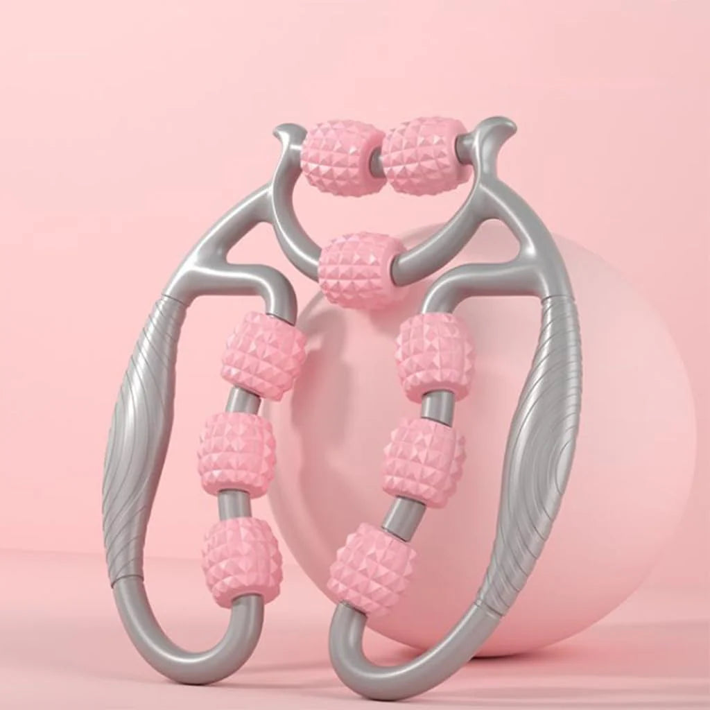 Manual 9-Wheel Body Relaxation Massager – Easy-to-Use Handheld Design