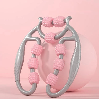 Manual 9-Wheel Body Relaxation Massager – Easy-to-Use Handheld Design