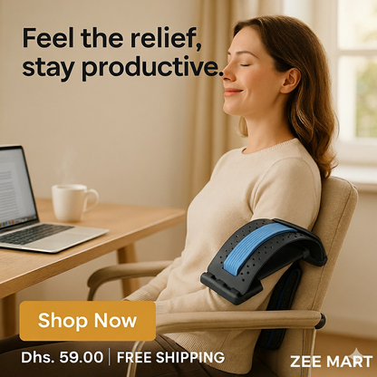 Adjustable Lumbar Support Back Stretcher for Home & Office Use