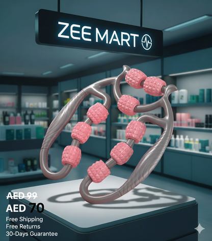 Manual 9-Wheel Body Relaxation Massager – Easy-to-Use Handheld Design