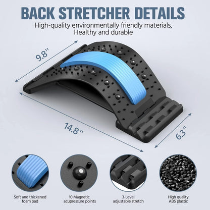 Adjustable Lumbar Support Back Stretcher for Home & Office Use
