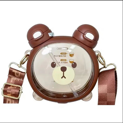 Cute Bear Hydration Bottle – Leakproof & Portable Water Companion